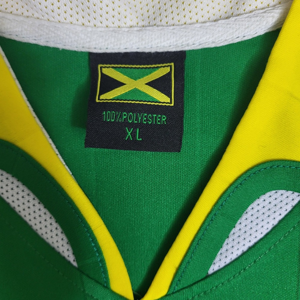 Jamaica Soccer Jersey Mens XL Green Yellow Football Futball Shirt Top - Picture 4 of 8
